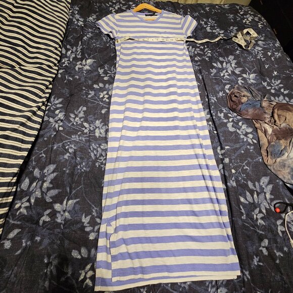 Polo Ralph Lauren, Striped Cotton Crewneck Pocket Tee Dress - Picture 2 of 4